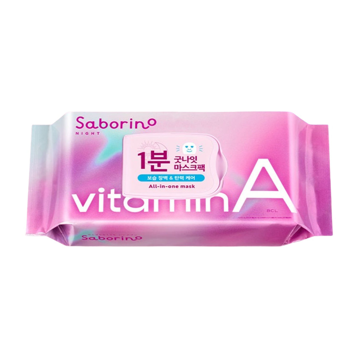 Saborino Saborino Good Night Sheet Mask Vitamin A 30 Sheets - hydrating - front bottle shot