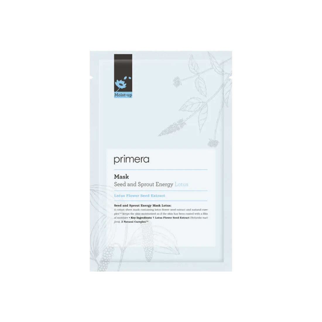 primera primera Seed and Sprout Energy Mask Lotus 20ml x 5ea - hydrating - front bottle shot