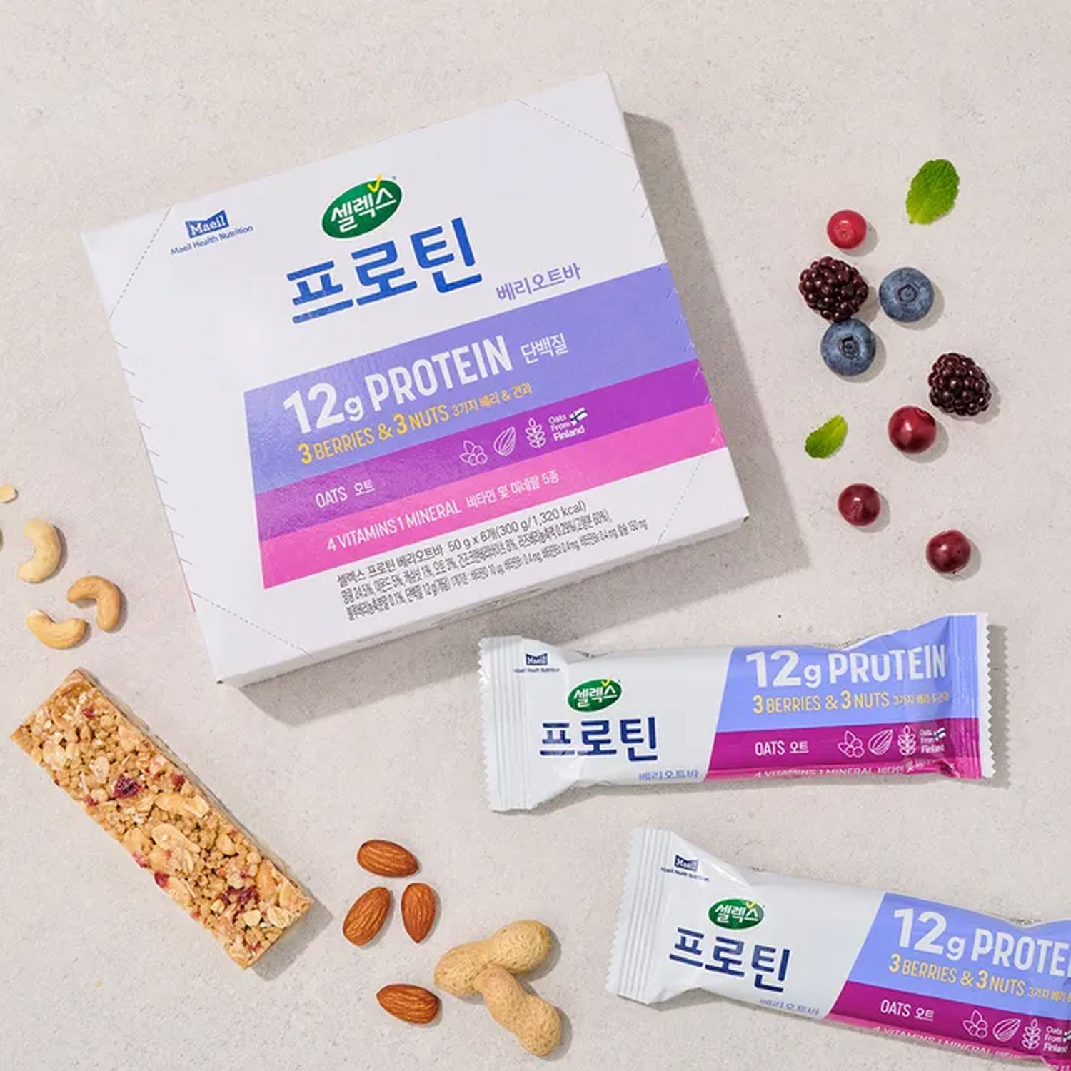 Selex Selex Protein Berry Oat Bar 2 Boxes (12 Pieces) - nourishing - front bottle shot