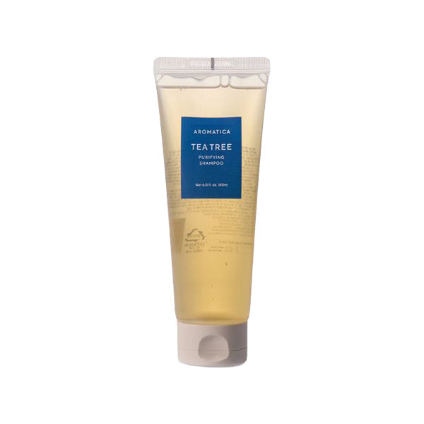 AROMATICA AROMATICA Tea Tree Purifying Shampoo 180ml - soothing - front bottle shot