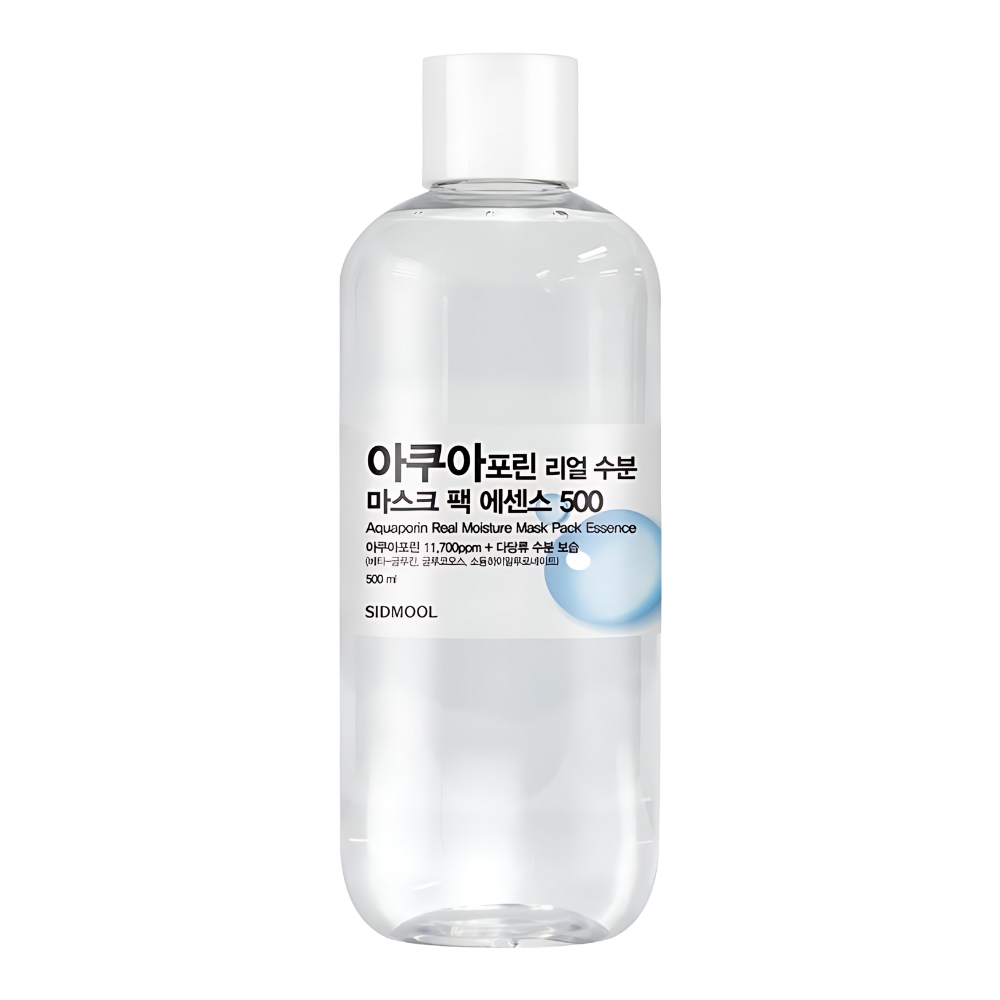 Sidmool Sidmool Aquaporin Ream Moisture Mask Pack Essence 500ml - hydrating - front bottle shot