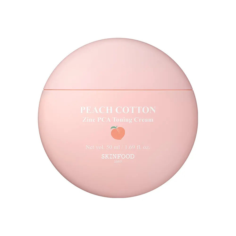SKINFOOD SKINFOOD Peach Cotton Zinc PCA Toning Cream 50ml - soothing - front bottle shot