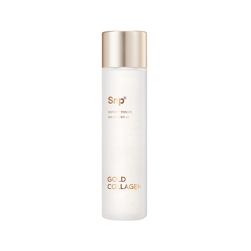 Snp Snp Gold Collagen Expert Toner 200ml - brightening - front bottle shot