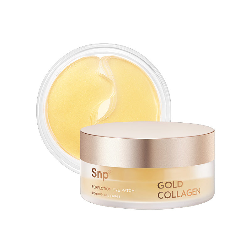 Snp Snp Gold Collagen Perfection Eye Patch 60P - brightening - front bottle shot