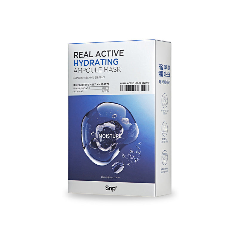 Snp Snp Real Active Hydrating Ampoule Mask Sheet 10ea - hydrating - front bottle shot