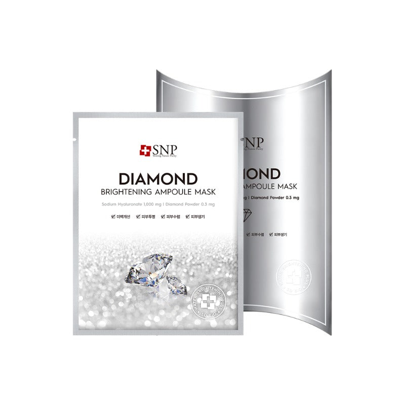Snp Snp Diamond Brightening Ampoule Mask 25ml x 10ea - hydrating - front bottle shot