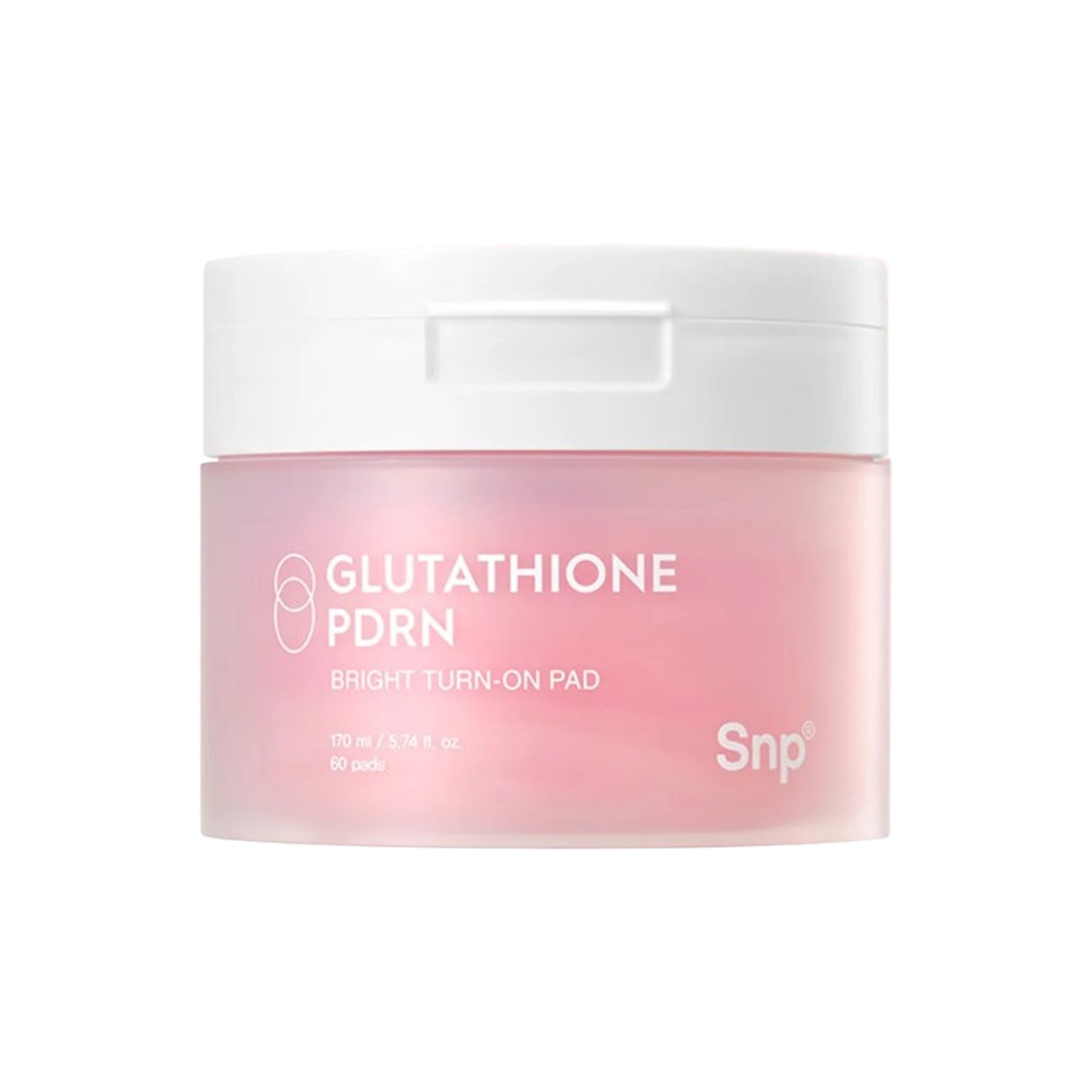 Snp Snp Glutathione PDRN Bright Turn-On Pad 170ml (60 pads) - brightening - front bottle shot