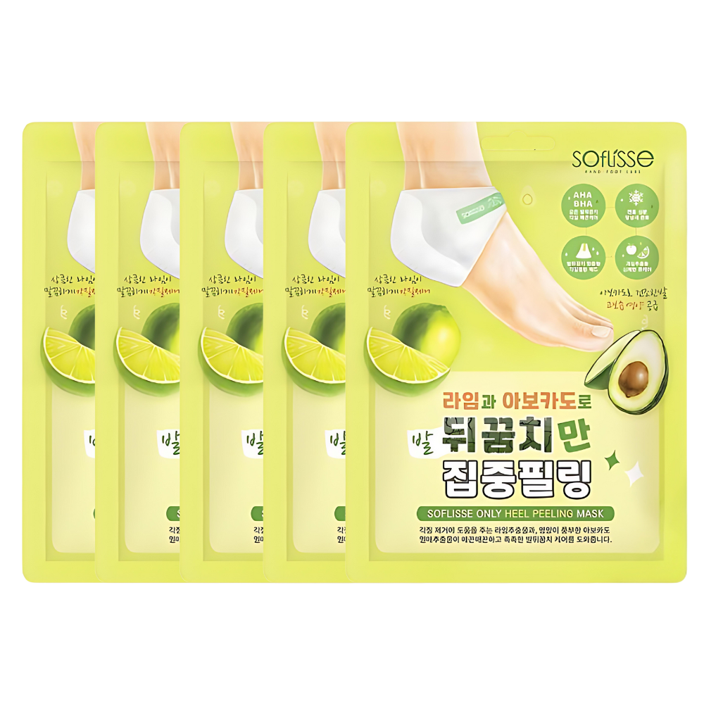 Soflisse Soflisse Lime & Avocado Heel Peeling Pads 18g 5ea - hydrating - front bottle shot