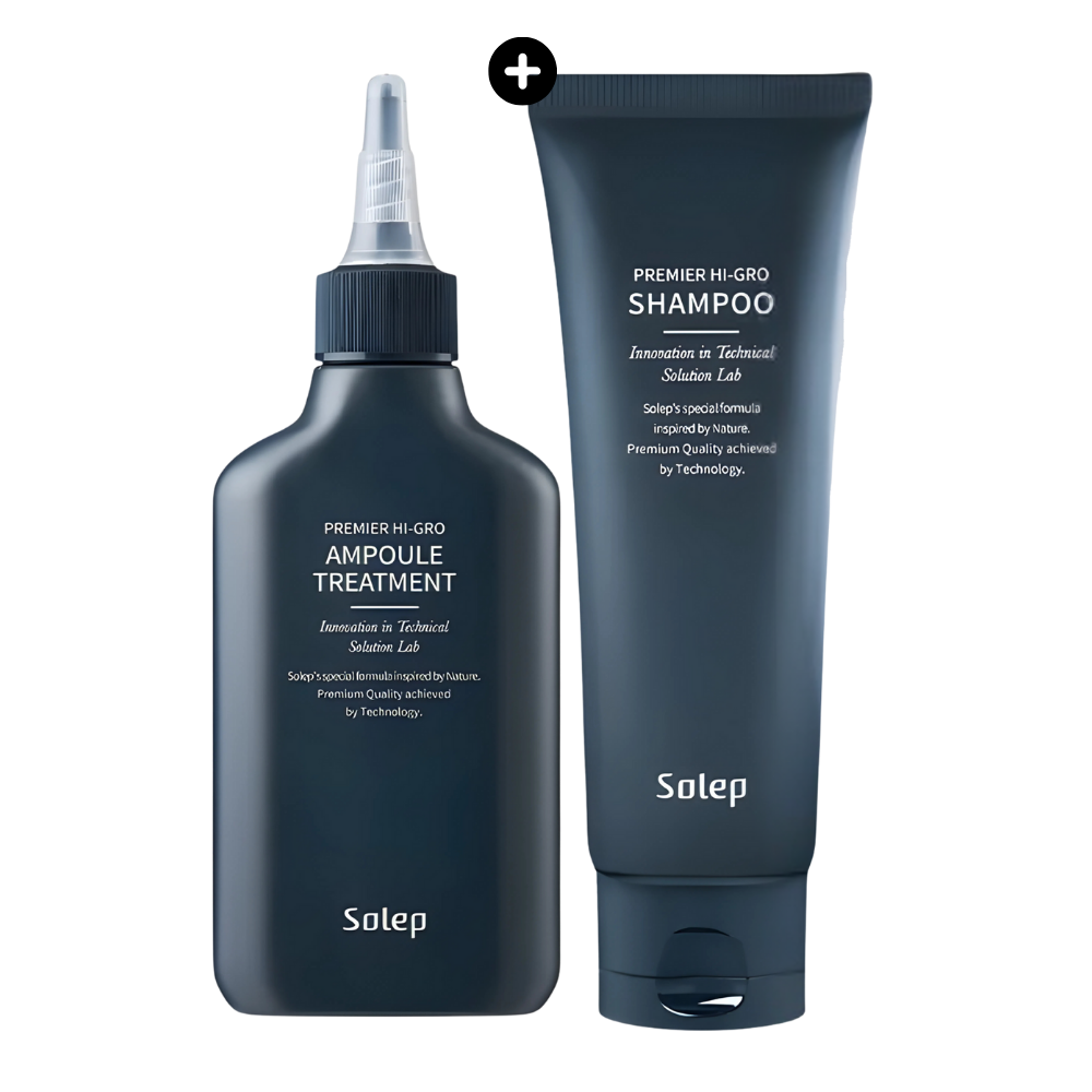 Solep Solep Premier Hi-Gro Ampoule Treatment 150ml (+Shampoo 100ml) - nourishing - front bottle shot