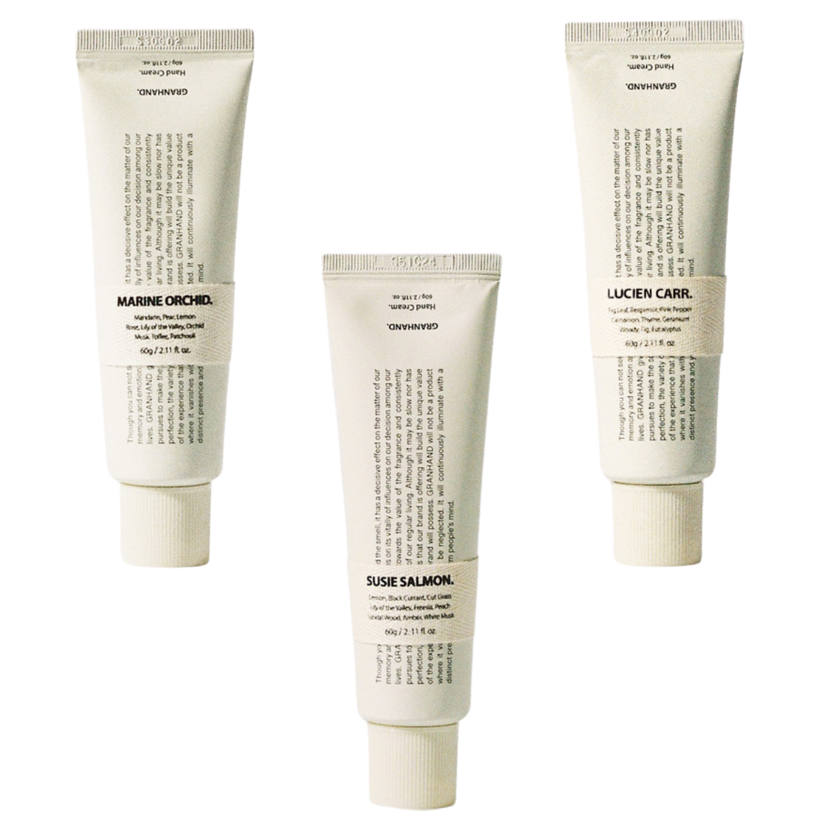 GRANHAND. [Open Box] GRANHAND. Hand Cream 60g - Susie Salmon - hydrating - front bottle shot