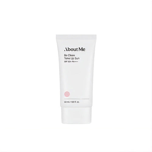 About Me About Me Be Clean Tone-Up Sun SPF50+ PA++++ 50ml - hydrating - front bottle shot