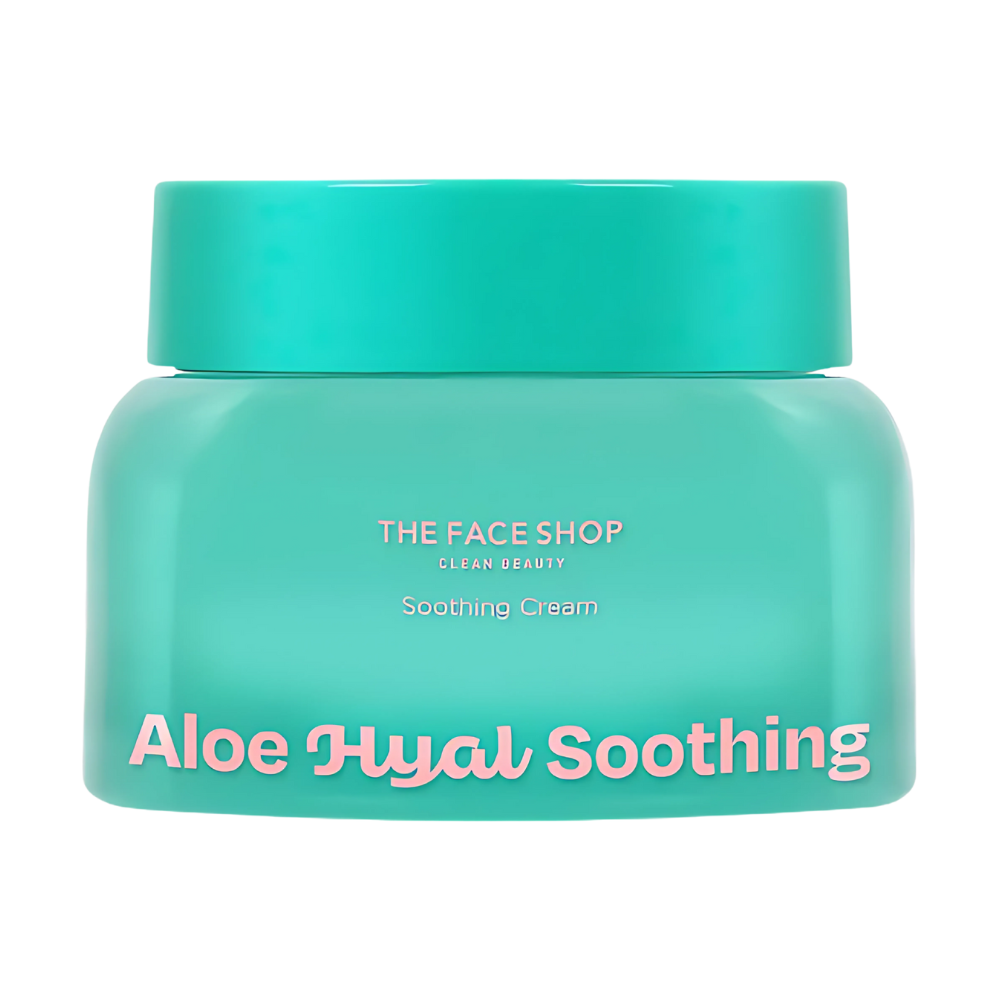THE FACE SHOP THE FACE SHOP Aloe Hyaluronic Acid Moisture Soothing Cream 60ml - hydrating - front bottle shot