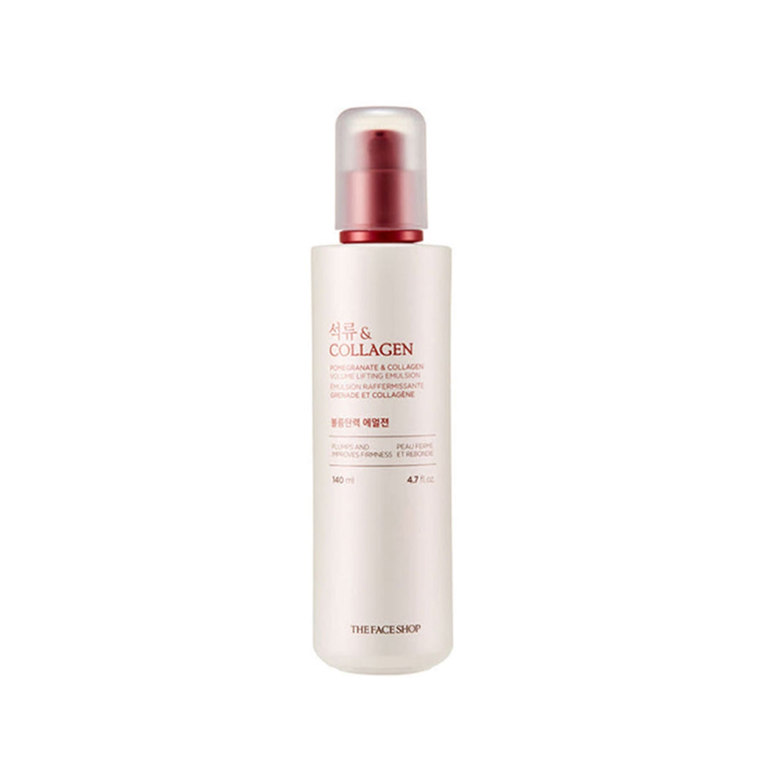THE FACE SHOP THE FACE SHOP Pomegranate & Collagen Volume Lifting Emulsion 140ml - hydrating - front bottle shot