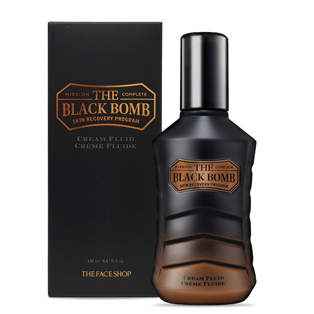 THE FACE SHOP THE FACE SHOP The Black Bomb Cream Fluid 130ml - hydrating - front bottle shot