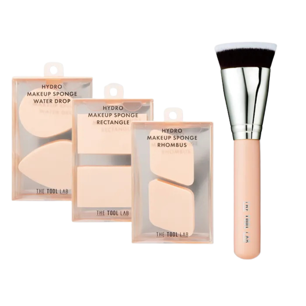 THE TOOL LAB THE TOOL LAB Hydro Sponge (2-Pack) + 101S Multitasker Small Brush - daily care - front bottle shot