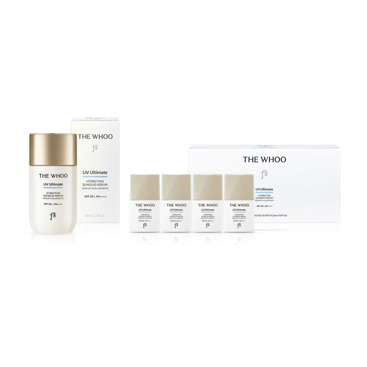 THE WHOO THE WHOO UV Ultimate Hydrating Sunquid Serum 60ml Special Set - hydrating - front bottle shot