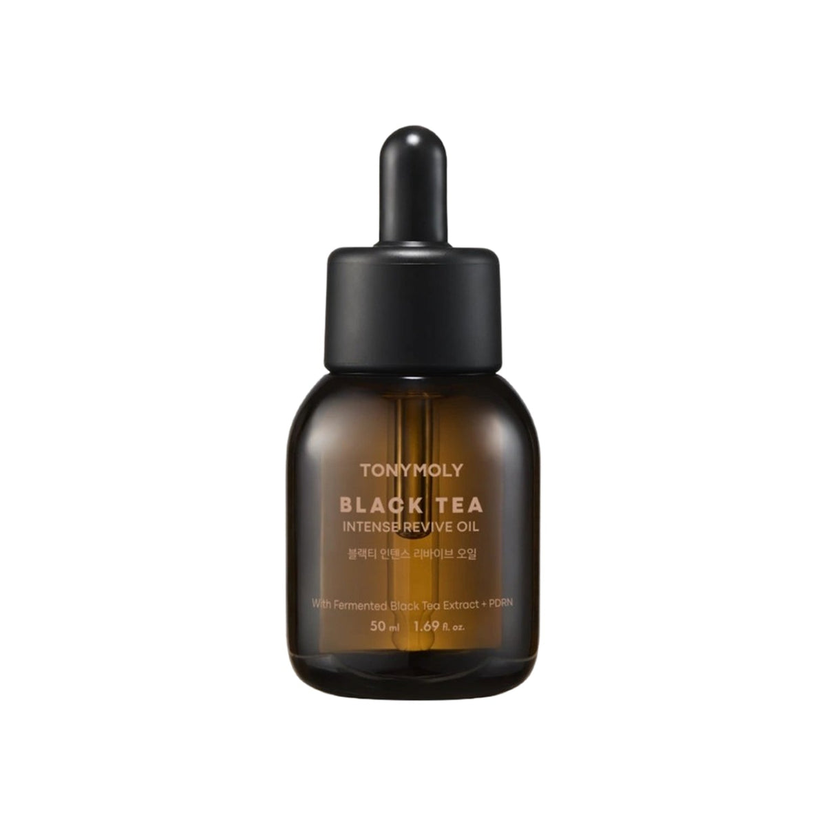 TONYMOLY TONYMOLY Black Tea Intense Revive Oil 50ml - hydrating - front bottle shot