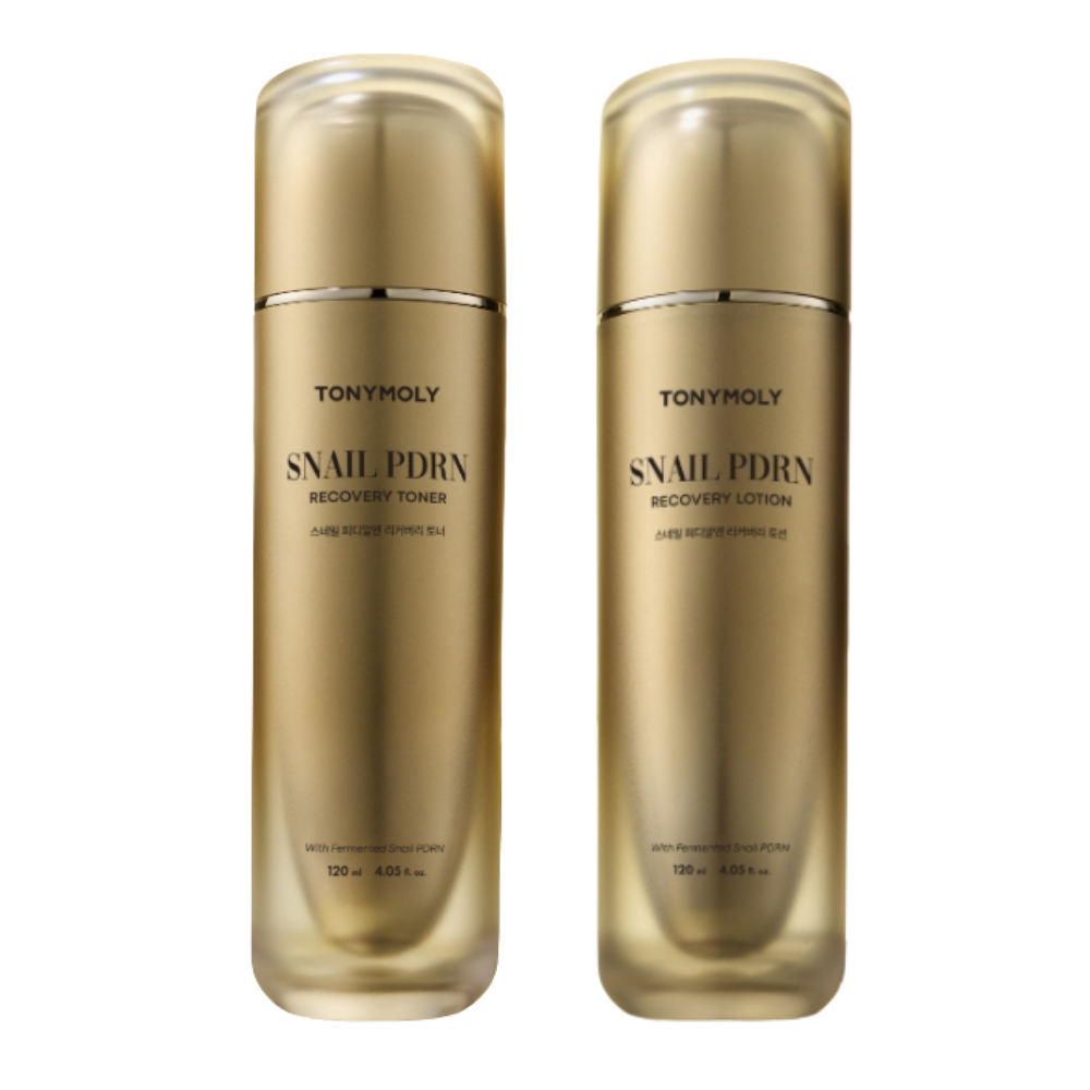 TONYMOLY TONYMOLY Snail PDRN Recovery Toner & Lotion Duo Set - hydrating - front bottle shot
