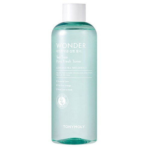 TONYMOLY TONYMOLY Wonder Tea Tree Pore Fresh Toner 500ml - hydrating - front bottle shot