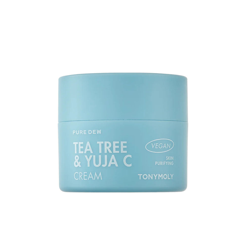 TONYMOLY TONYMOLY Pure Dew Tea Tree & Yuja C Cream 50ml - hydrating - front bottle shot