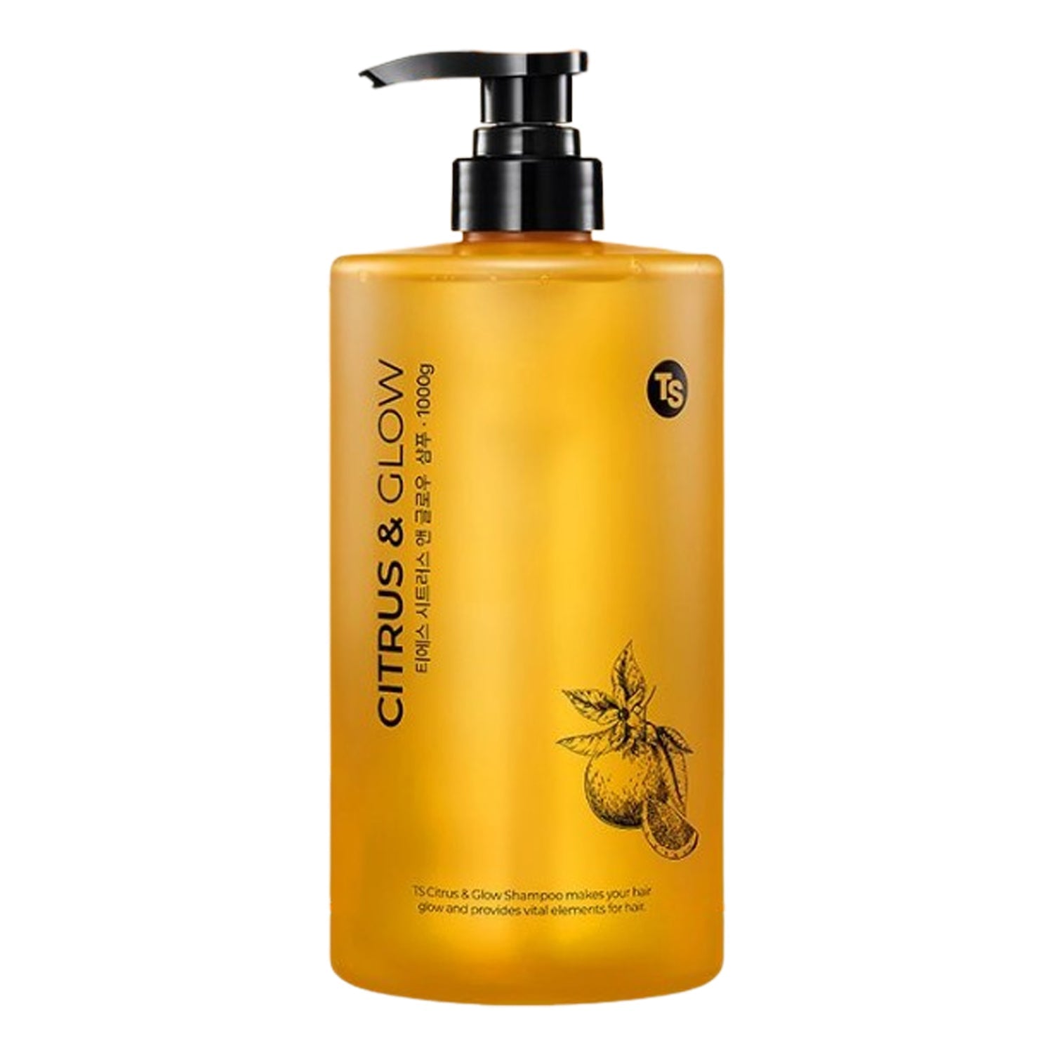 TS TRILLION TS Citrus & Glow Shampoo 1000g - hydrating - front bottle shot