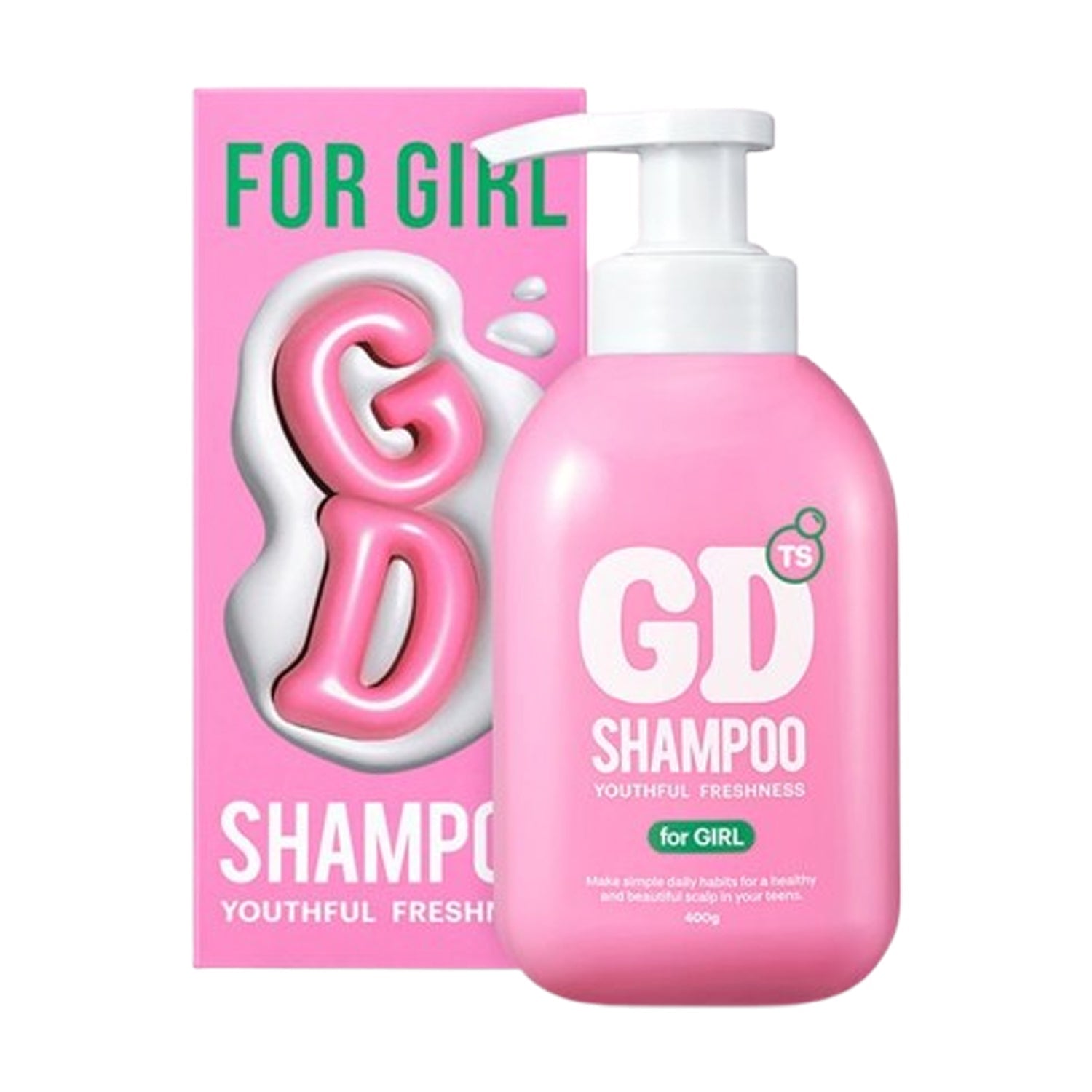TS TRILLION TS GD Shampoo for Girl 400g - soothing - front bottle shot