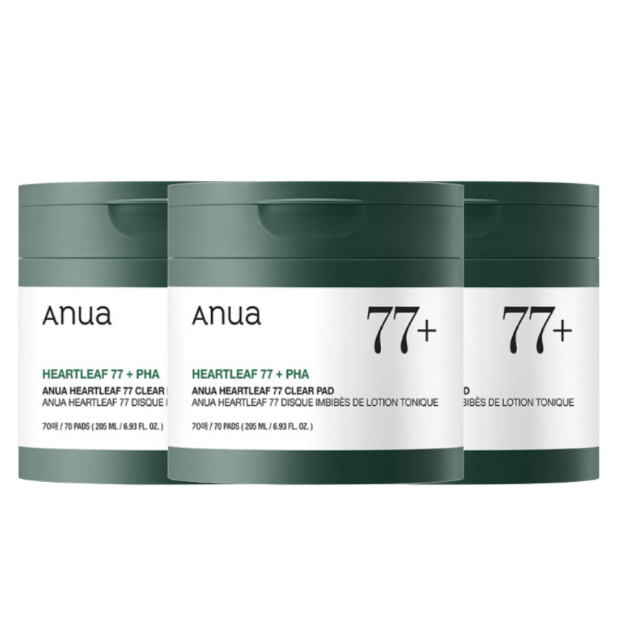 Anua Anua Heartleaf 77 Clear Pad 70P Set [2+1] - soothing - front bottle shot