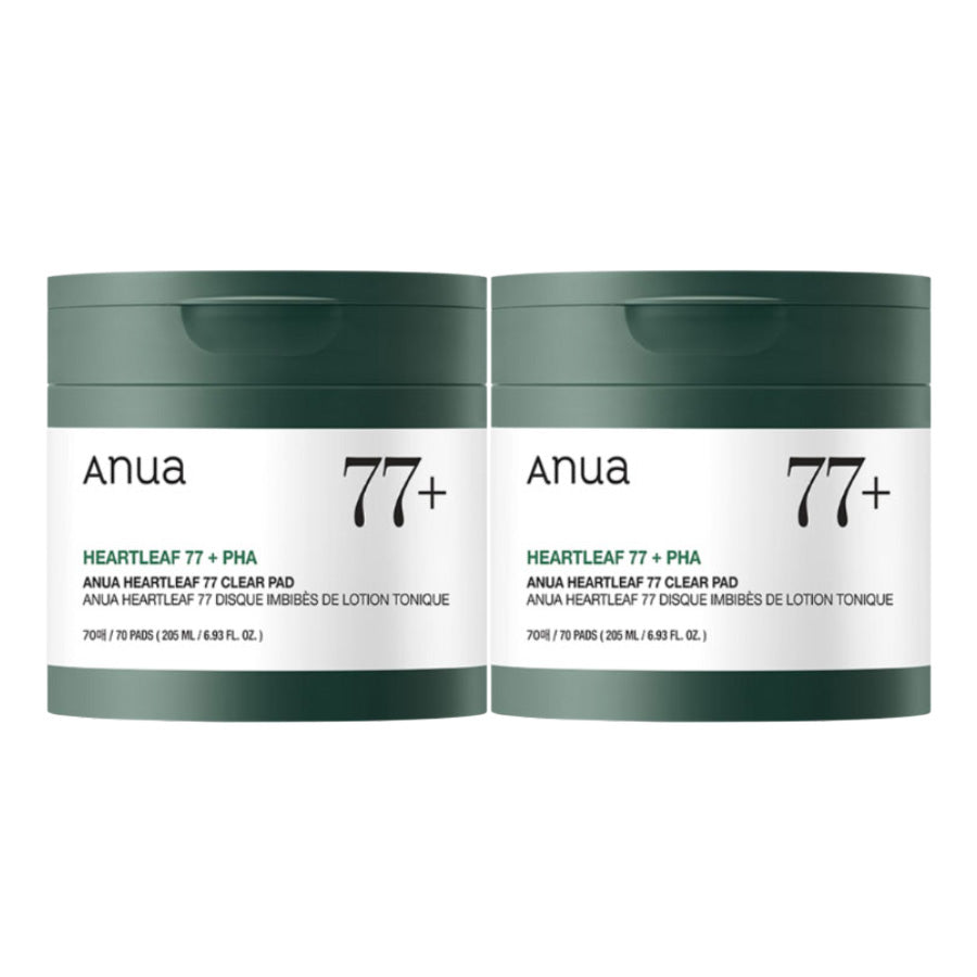 Anua Anua Houttuynia Cordata 77 Clear Pads 140 Sheets Soothing Toner for Dehydrated Oily Skin [1+1] - soothing - front