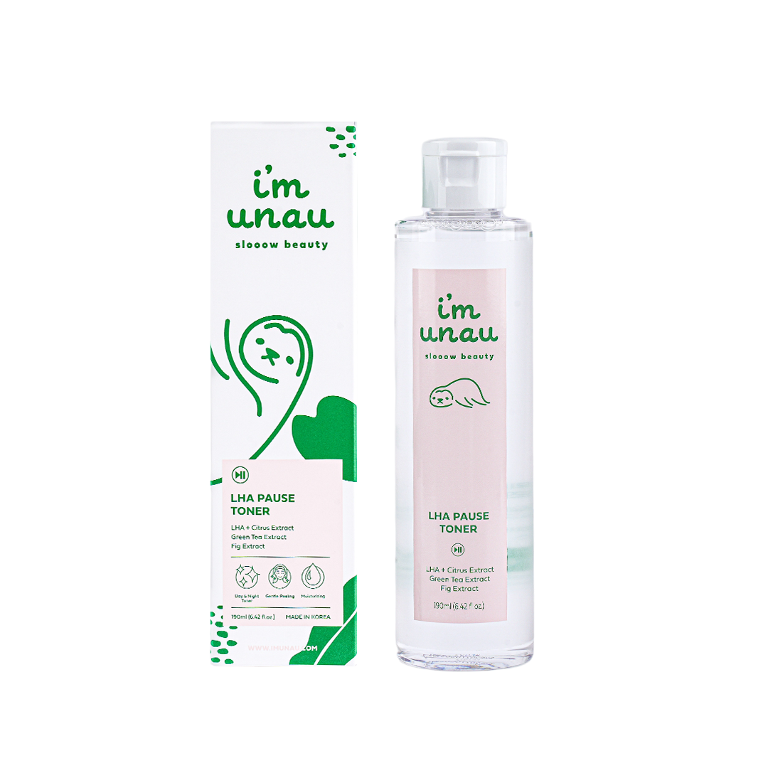 i'm unau i'm unau LHA Pause Toner 190ml - hydrating - front bottle shot