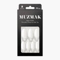 MUZMAK MUZMAK Nail Tips 36pcs #Triple White(Almond) - anti-aging - front bottle shot