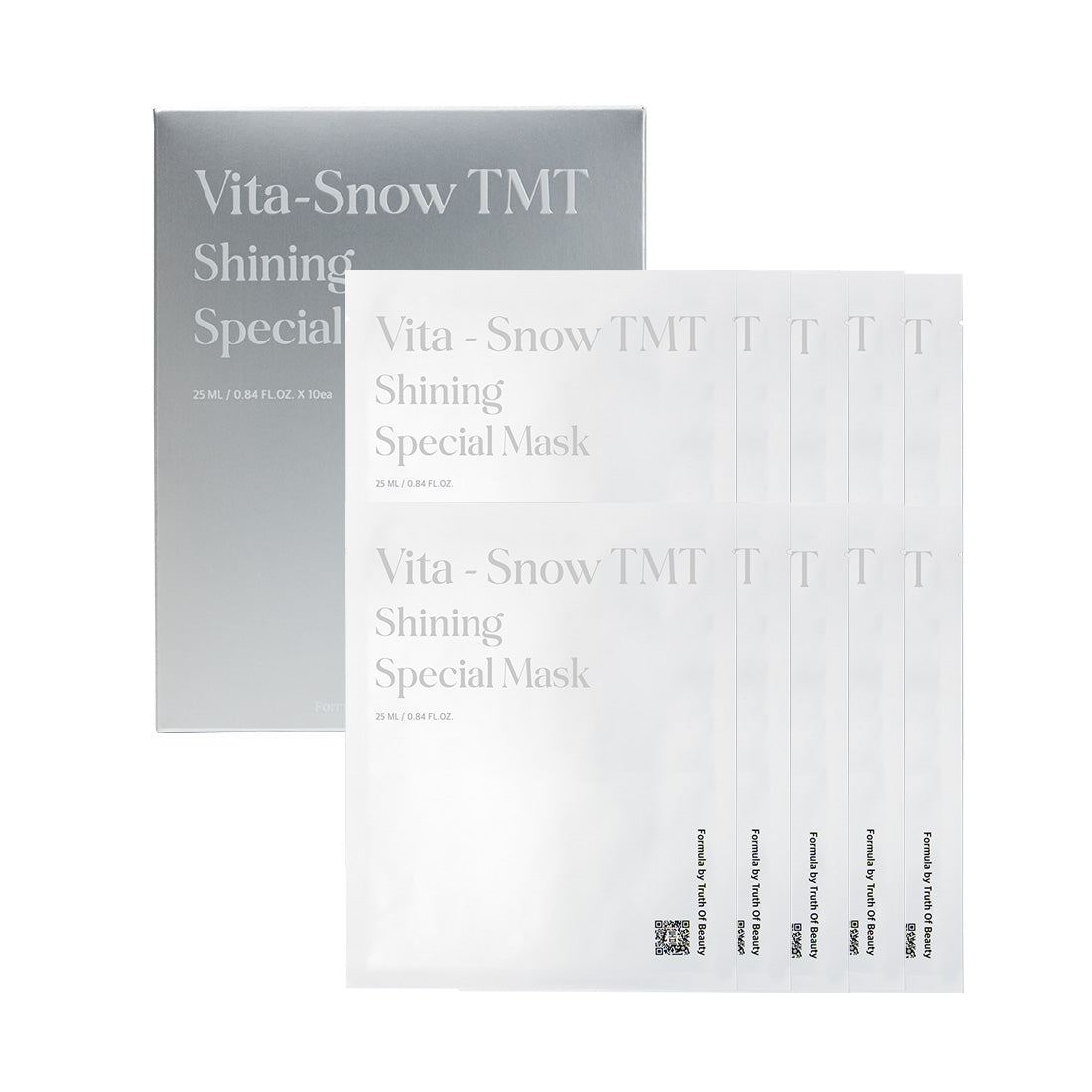 Truth of Beauty Truth of Beauty Vita Snow TMT  Shining Special Mask 25ml 10ea - hydrating - front bottle shot