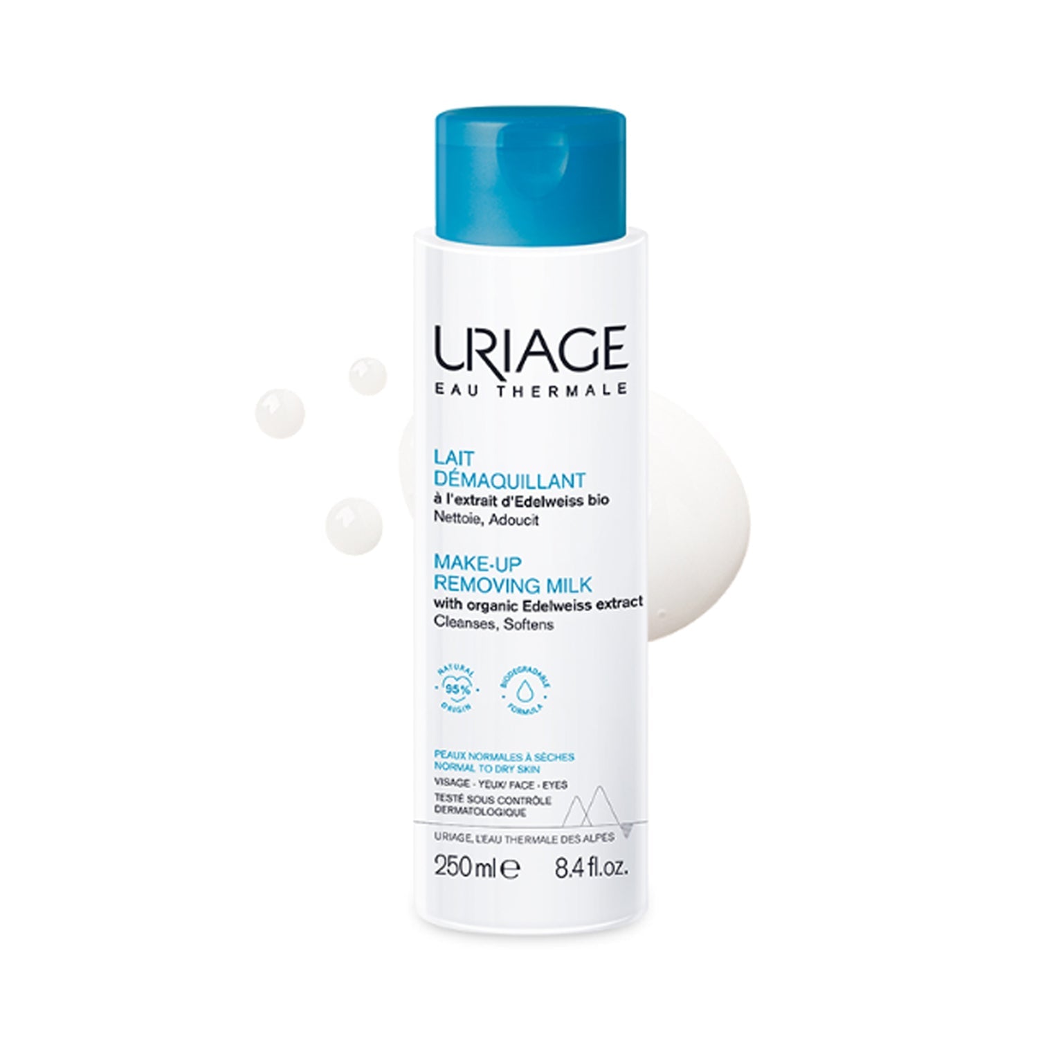 URIAGE URIAGE Lait Démaquillant Make-up Cleansing Milk 250ml - hydrating - front bottle shot