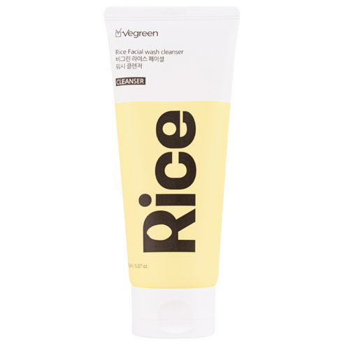 VEGREEN VEGREEN Rice Facial Wash Cleanser 150ml - soothing - front bottle shot