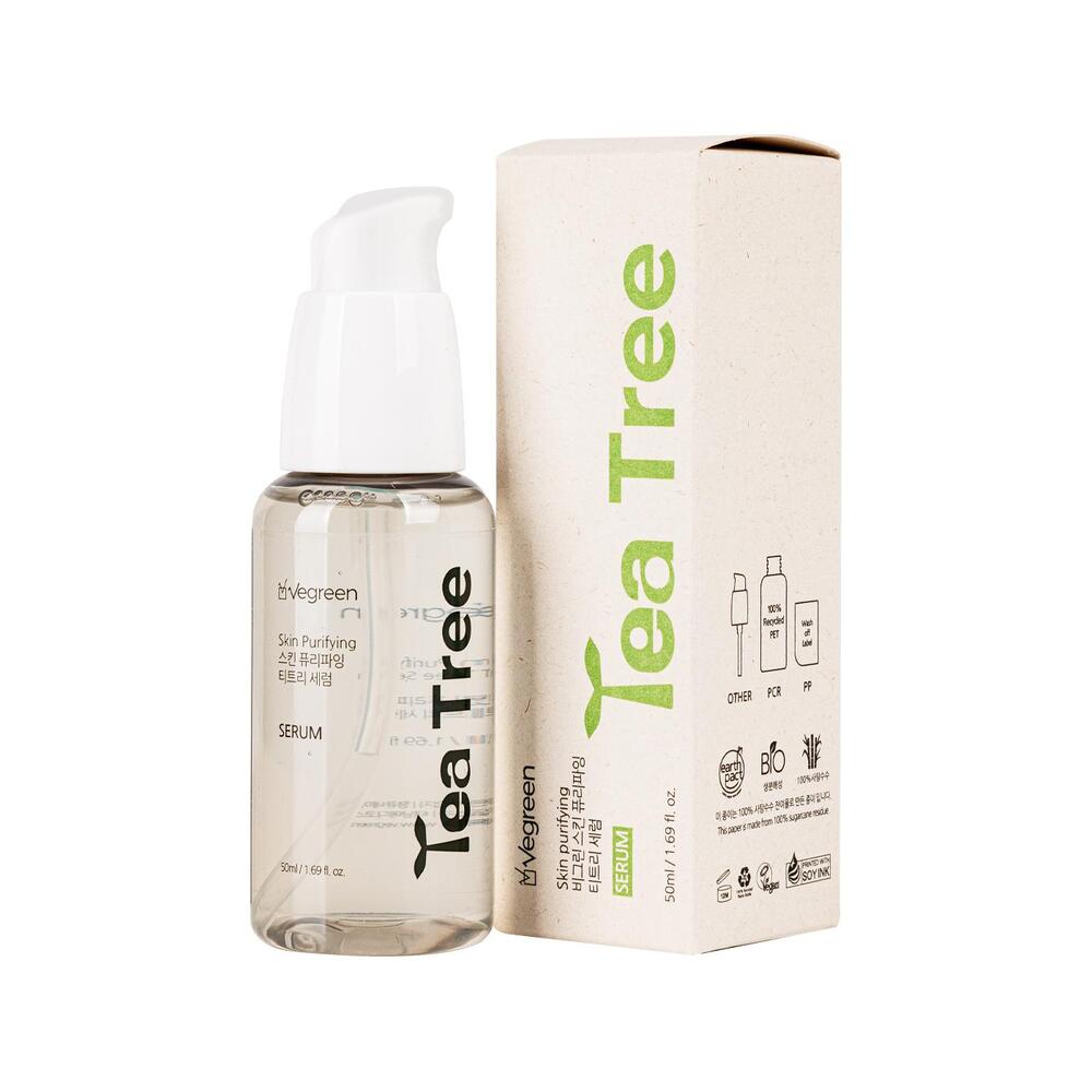 VEGREEN VEGREEN Skin Purifying Tea Tree Serum 50ml - soothing - front bottle shot