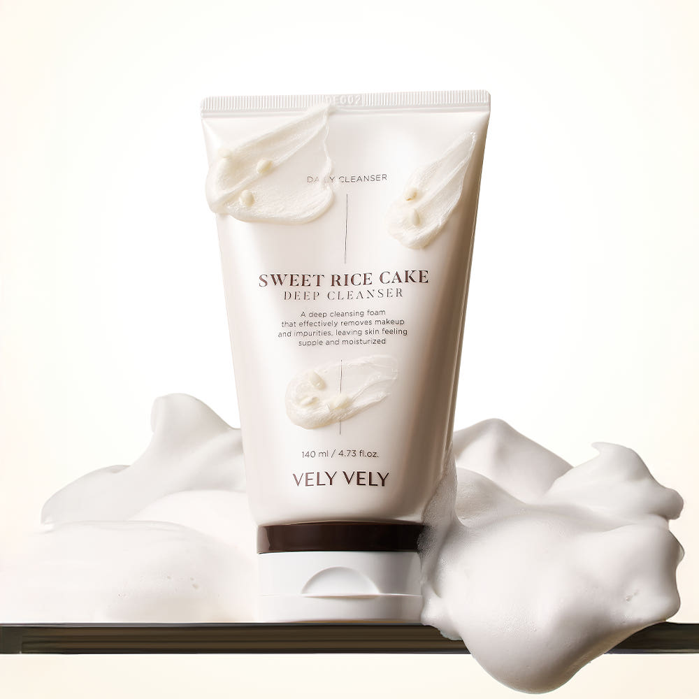 VELY VELY VELY VELY Sweet Rice Cake Deep Cleanser 140ml - hydrating - front bottle shot