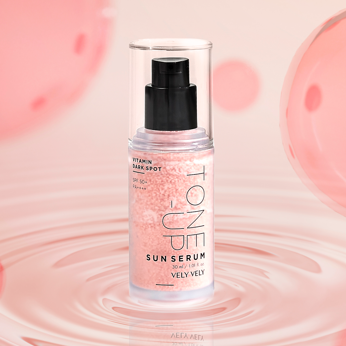 VELY VELY VELY VELY Vitamin Dark Spot Tone-Up Sun Serum SPF 50+ PA++++ 30ml - hydrating - front bottle shot