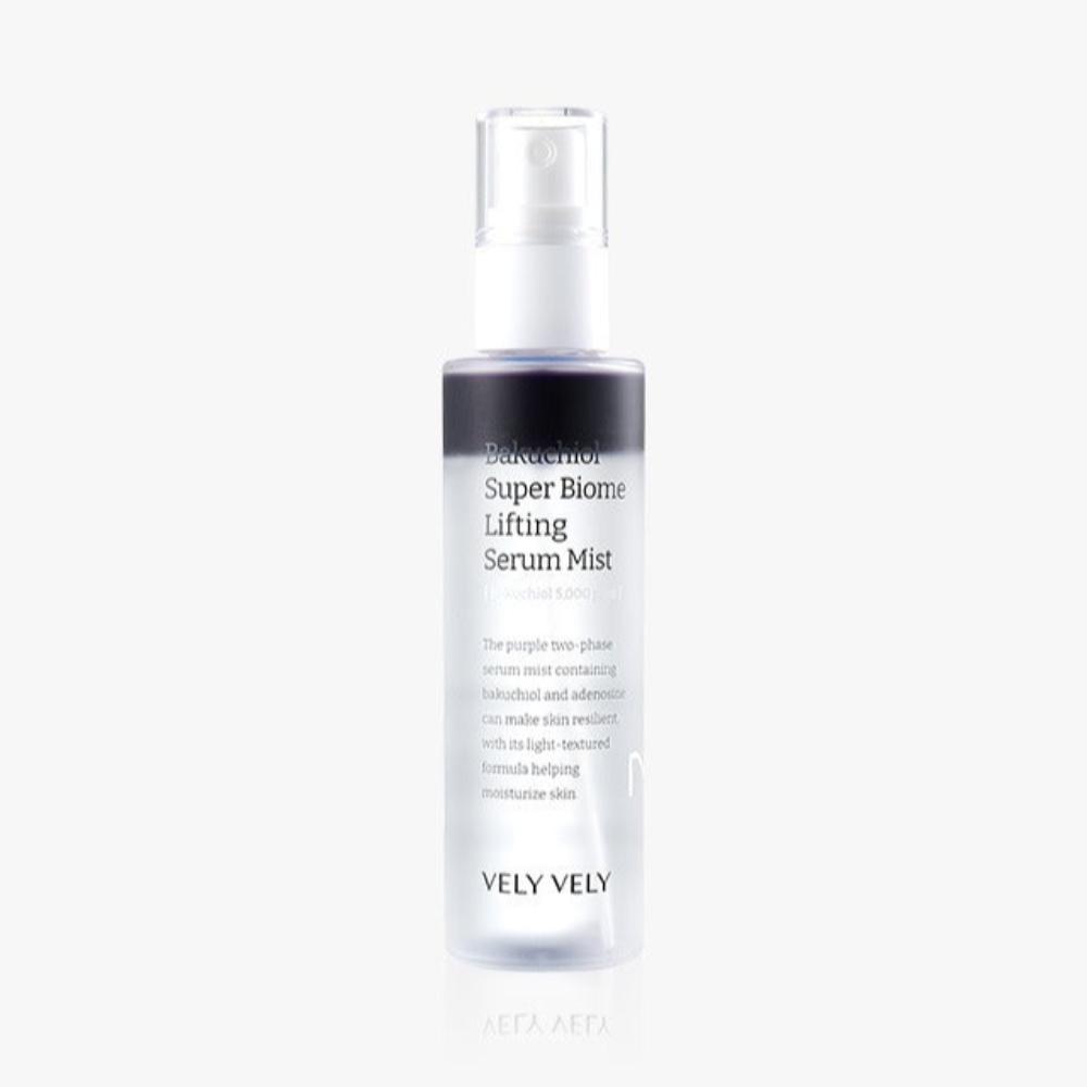 VELY VELY VELY VELY Bakuchiol Super Biome Lifting Serum Mist 100ml - brightening - front bottle shot