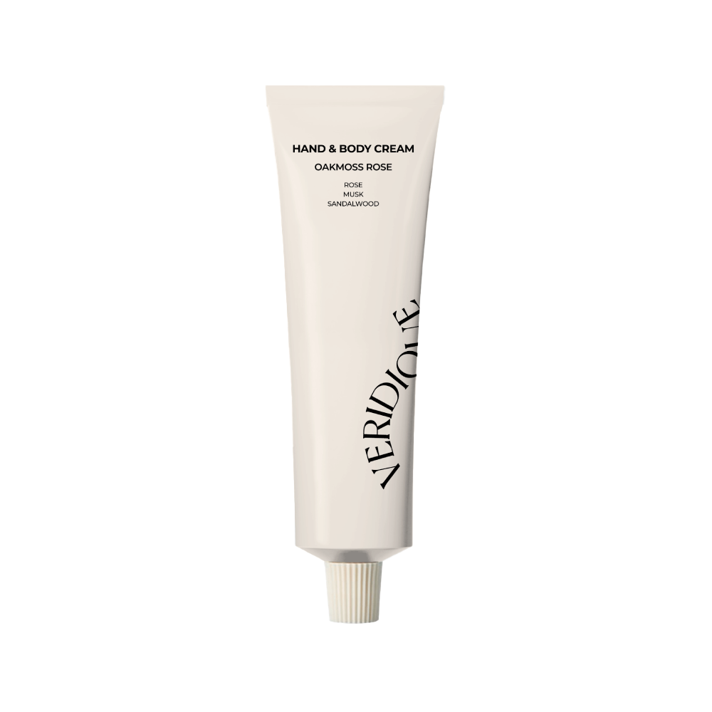 VERIDIQUE VERIDIQUE Hand & Body Cream Oakmoss Rose 50ml - hydrating - front bottle shot