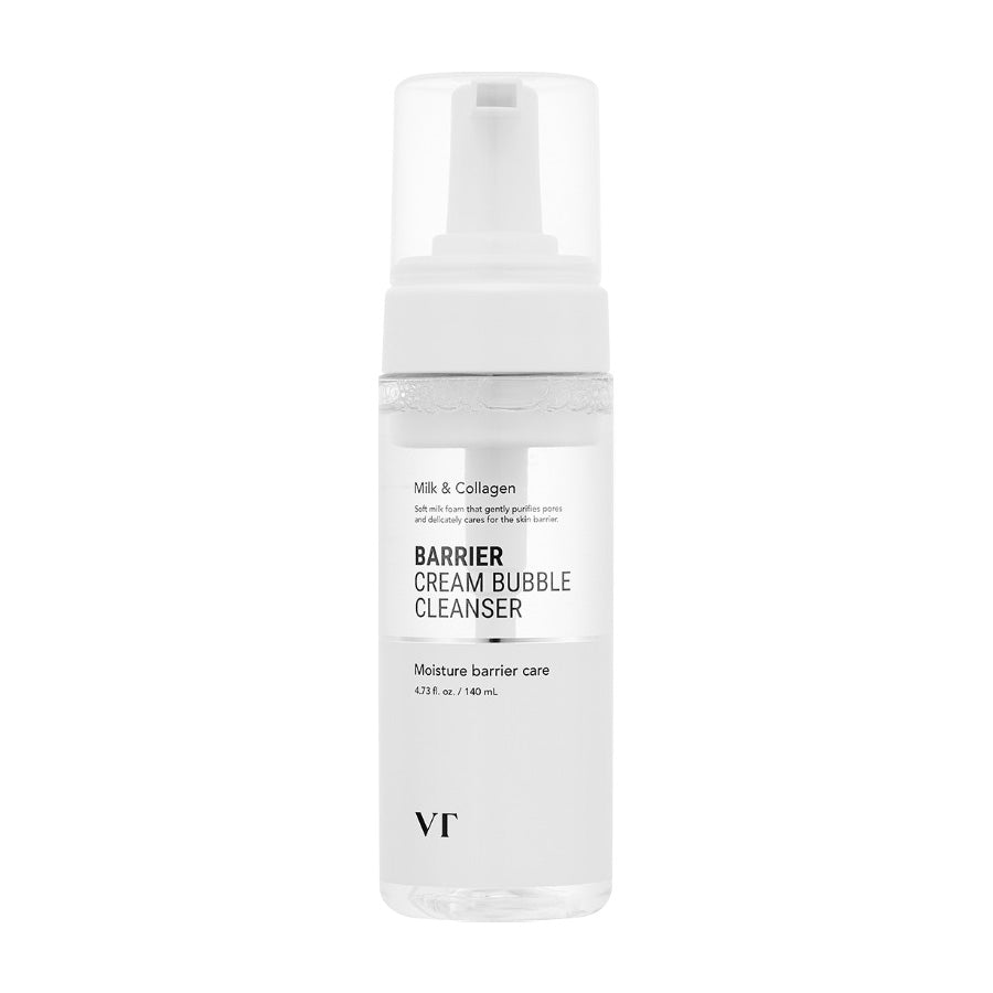 Abib VT COSMETICS Barrier Cream Bubble Cleanser 140ml - hydrating - front bottle shot