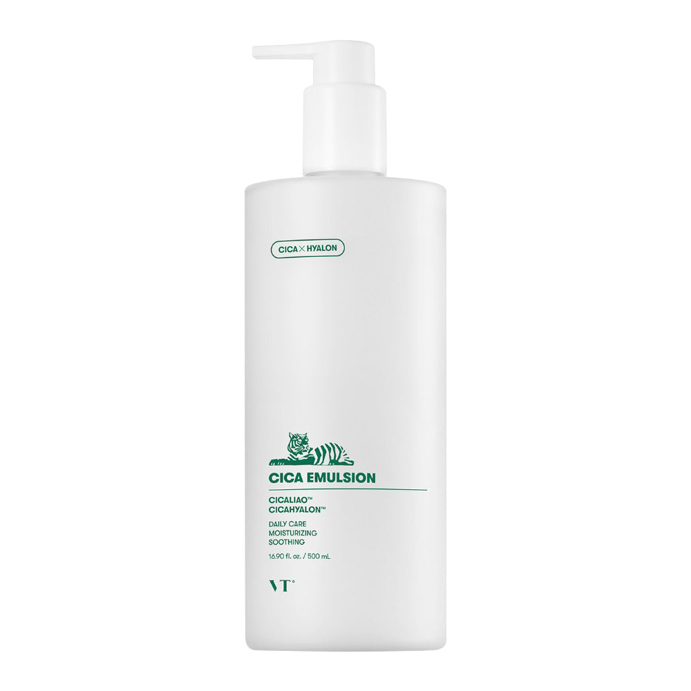 VT COSMETICS VT COSMETICS Cica Emulsion Large Size 500ml - hydrating - front bottle shot