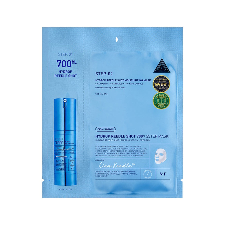 VT COSMETICS VT COSMETICS Hydro Reedle Shot 700hL 2-Step Mask 1ea - hydrating - front bottle shot