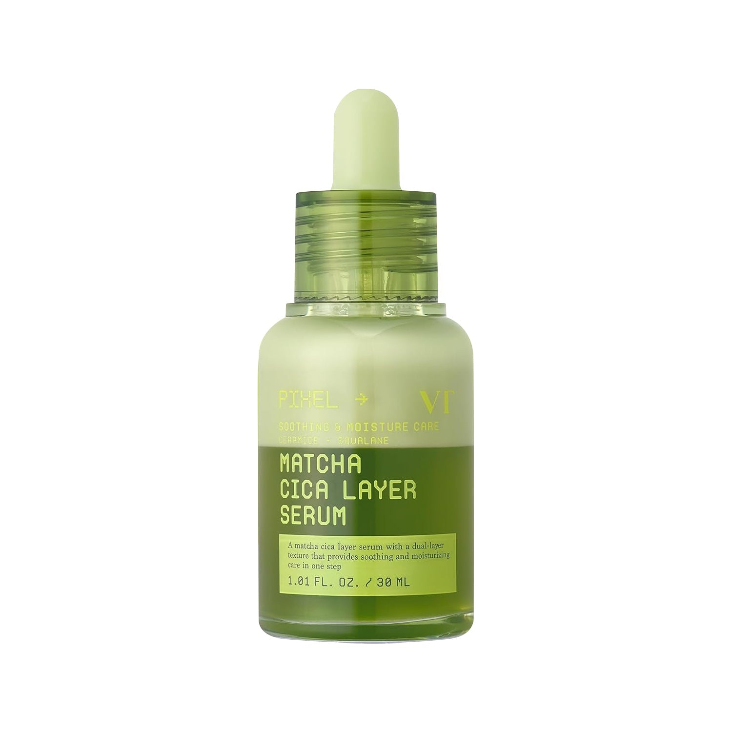 VT COSMETICS VT COSMETICS Matcha Cica Layer Serum 30ml - hydrating - front bottle shot