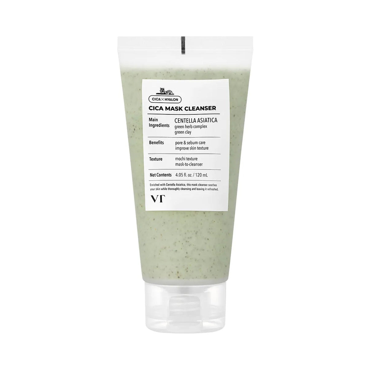 VT COSMETICS VT Cosmetics Cica Mask Cleanser 120ml - soothing - front bottle shot