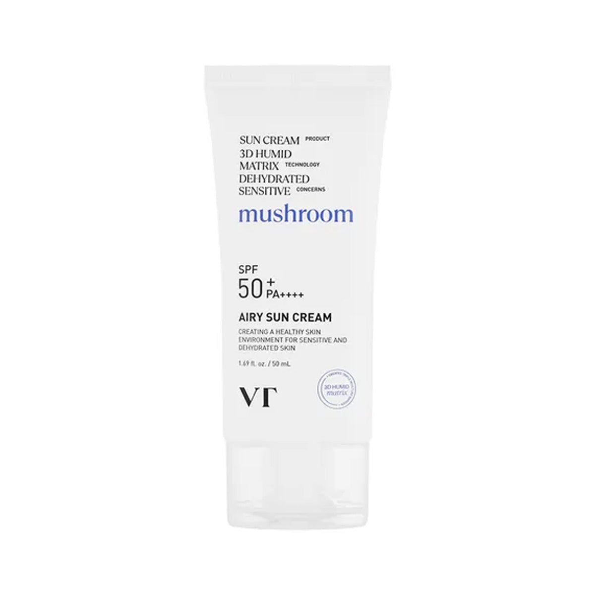 VT Cosmetics VT Cosmetics Airy Sun Cream SPF50+ PA++++ 50ml - hydrating - front bottle shot