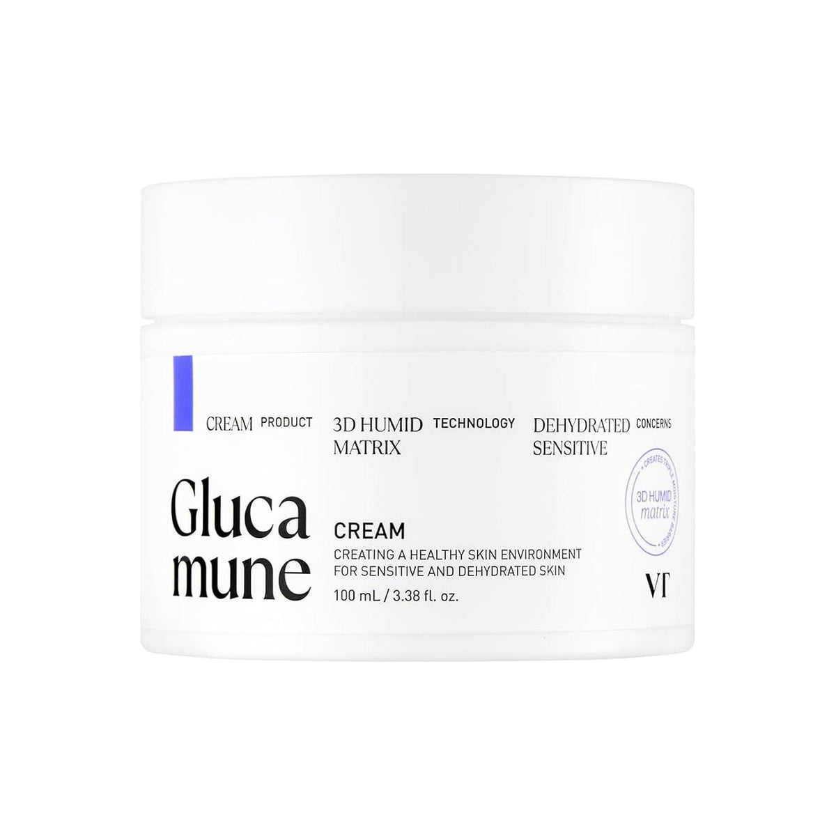VT Cosmetics VT Cosmetics Glucamune Cream 100ml - hydrating - front bottle shot