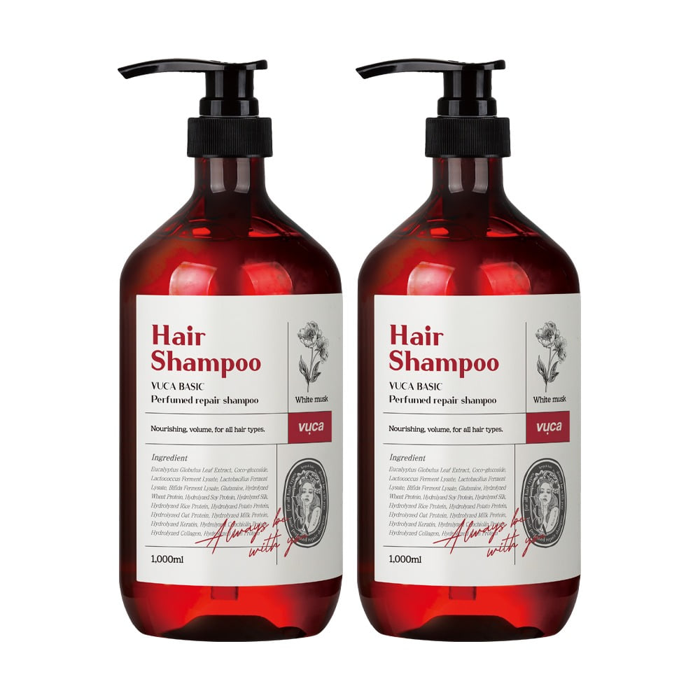 VUCA VUCA Basic Perfumed Repair Shampoo 1000ml x 2ea - hydrating - front bottle shot