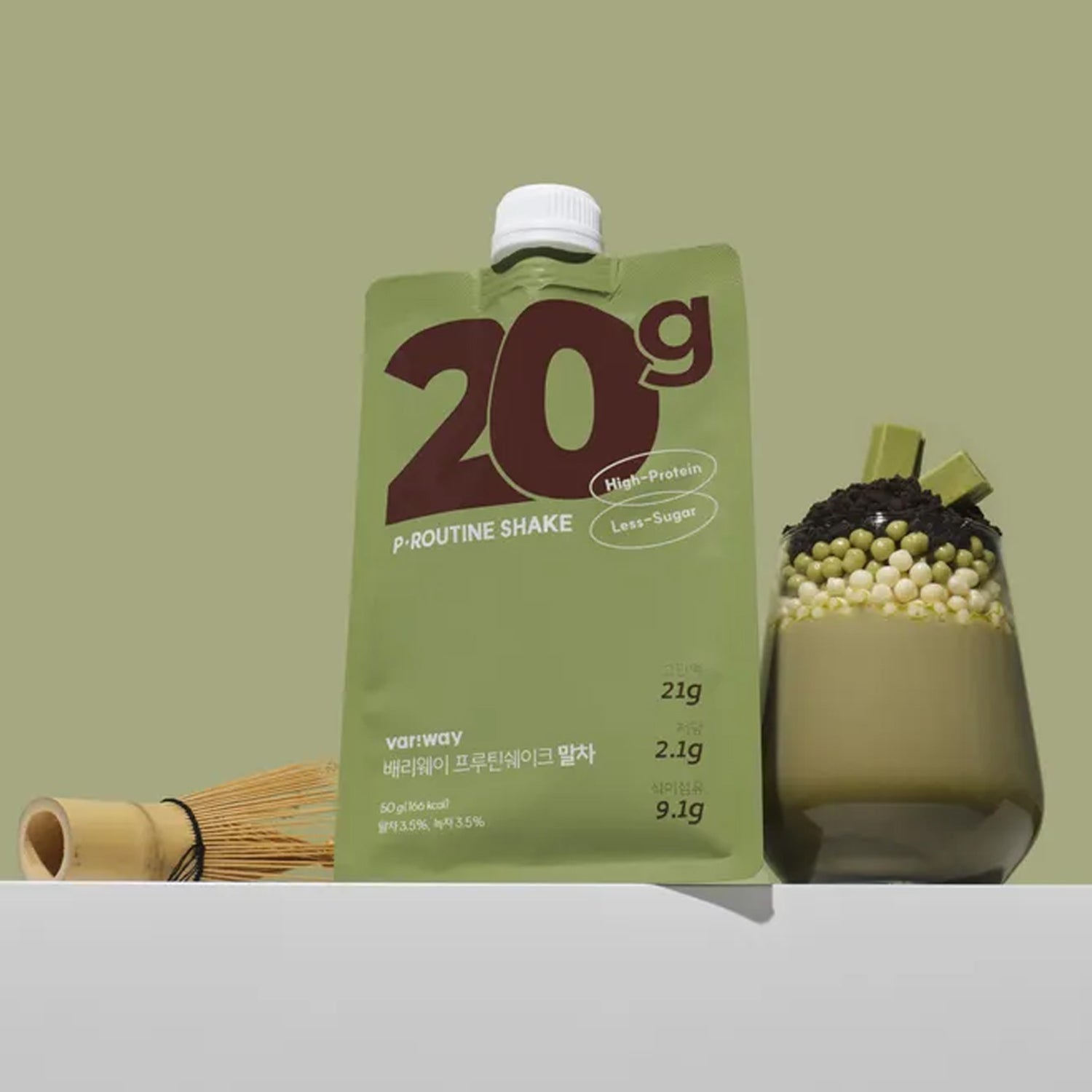 Variway Variway P-Routine Shake Matcha 1 Set (7 Packets) - nourishing - front bottle shot
