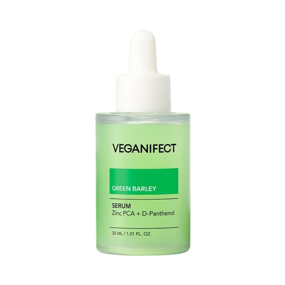 Veganifect Veganifect Green Barley Zinc PCA + D-Panthenol Serum 30ml - hydrating - front bottle shot