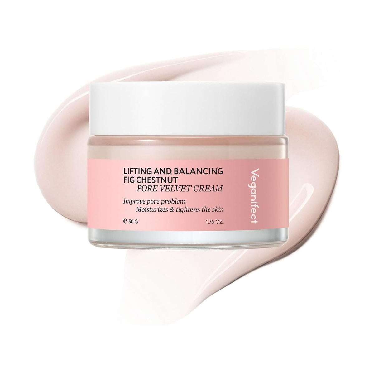 Veganifect Veganifect Lifting And Balancing Fig Chestnut Pore Velvet Cream 50g - soothing - front bottle shot
