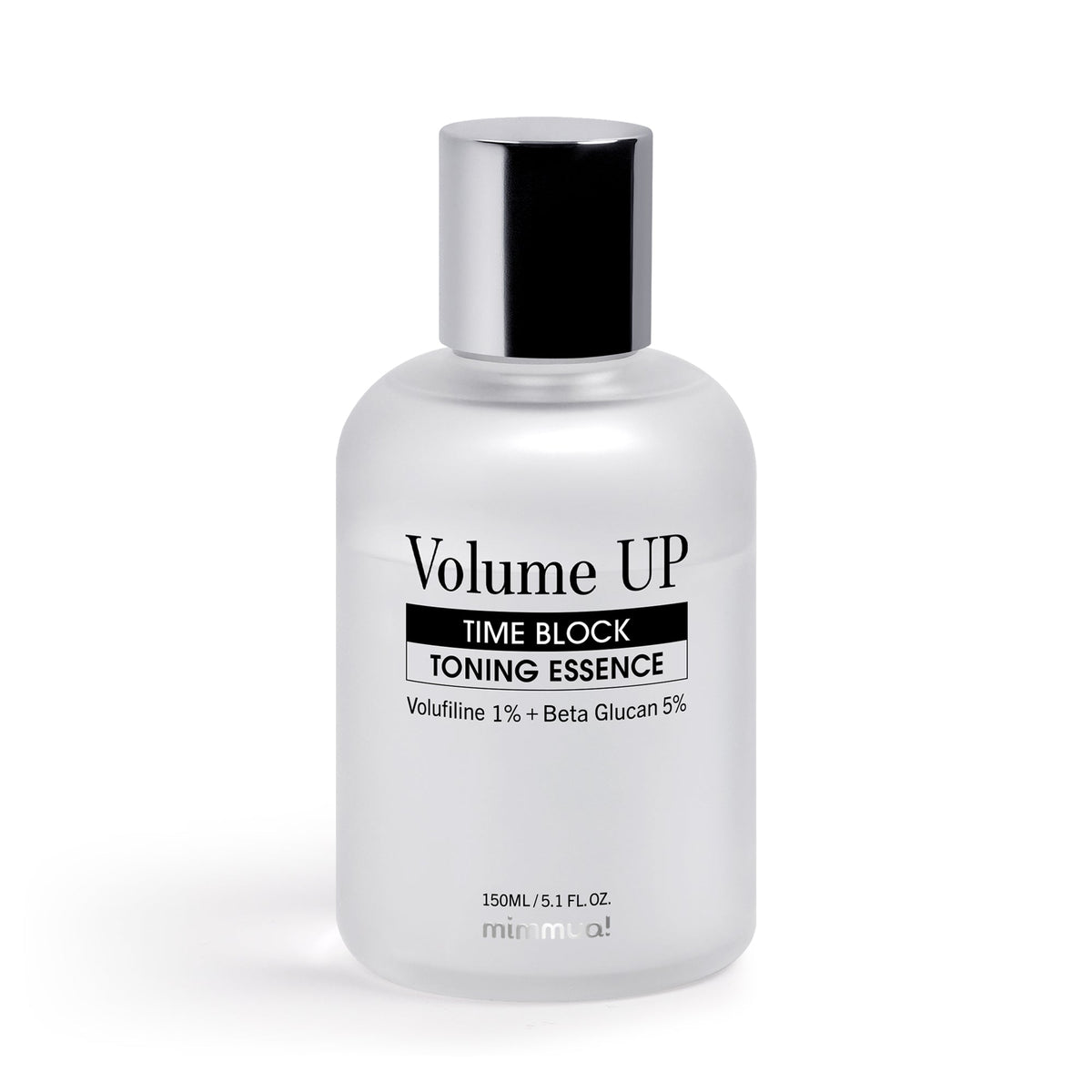 mimmua! mimmua! Volume Up Time Block Toning Essence 150ml - hydrating - front bottle shot